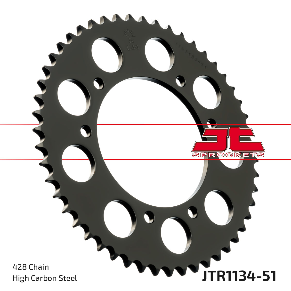 JT Rear Sprocket Derbi 125 Mulhacen 07-12, 125 Terra 07-13, 125 Terra Adventure 07-14 (1134-51)
