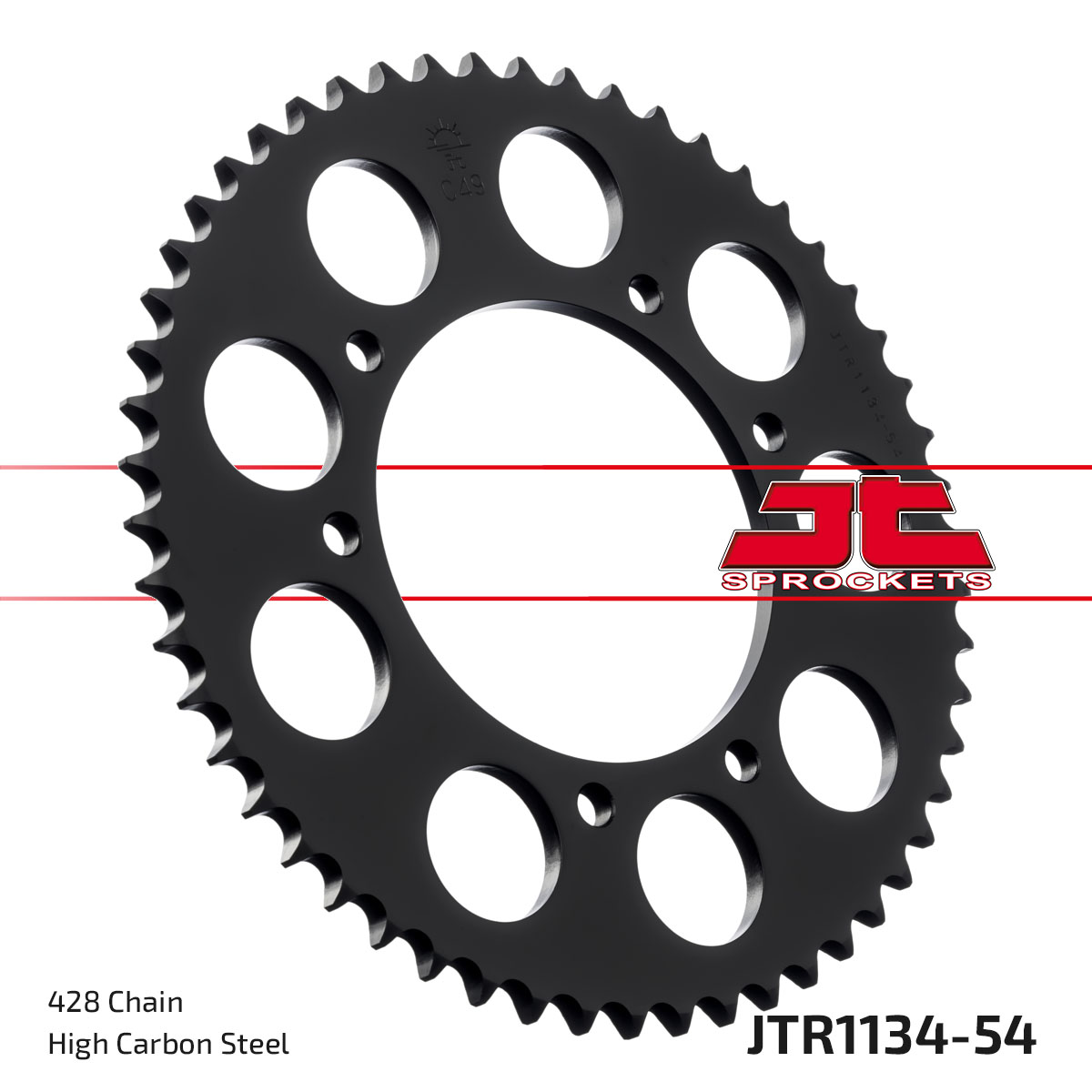 JT Rear Sprocket Derbi Senda Baja R Enduro 06-08, 125 Senda R 04-07, 125 Senda Trail 04-05 (1134-54)