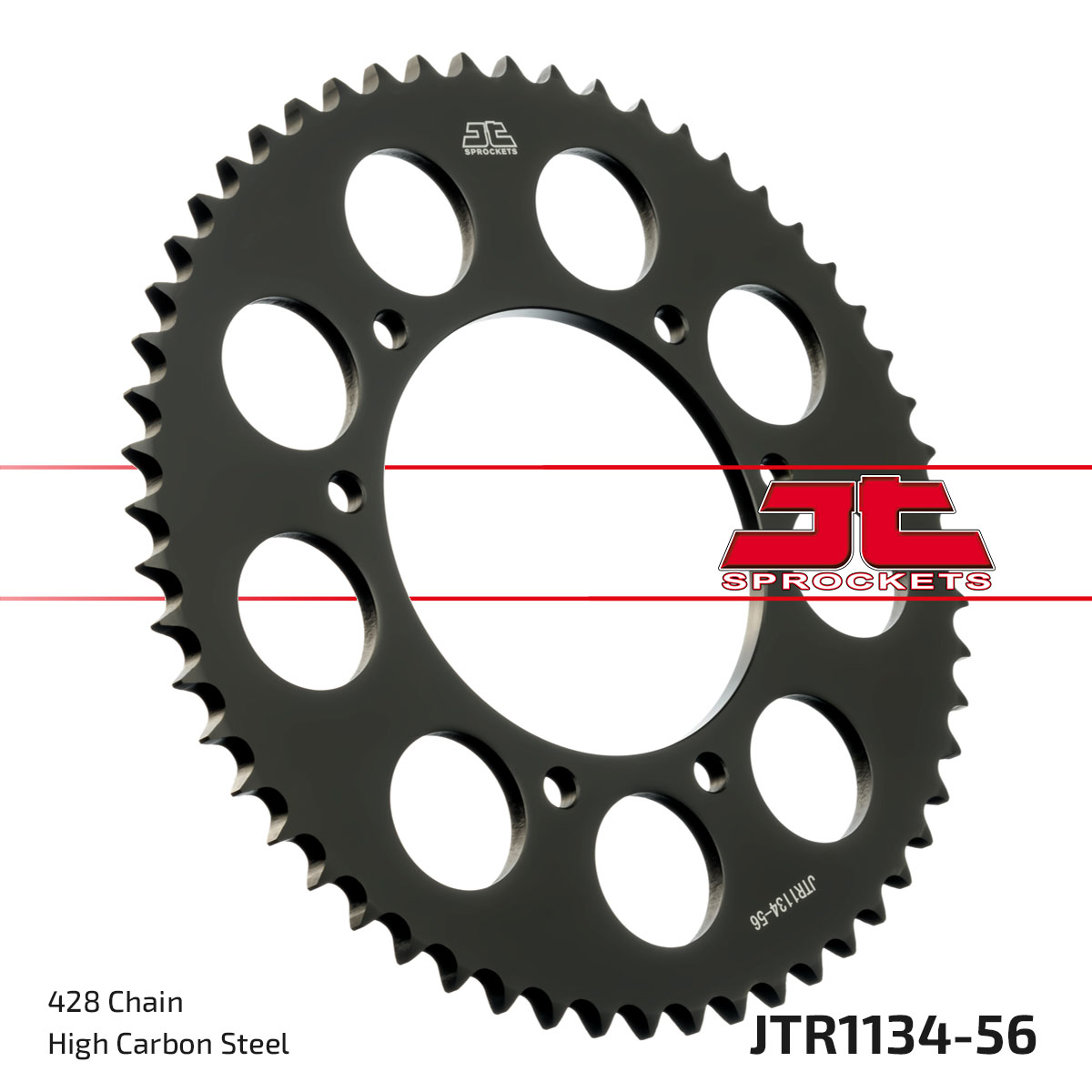 JT Rear Sprocket Derbi 125 Senda DRD R 10-13, Rieju 125 Marathon Pro models 09-12 (1134-56)
