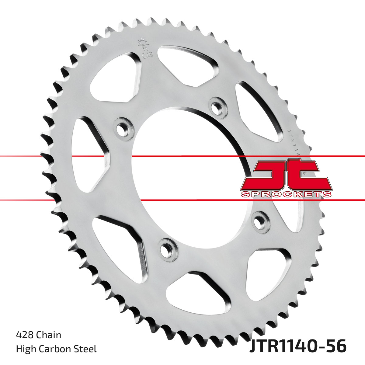 JT Rear Sprocket Betamotor 125 RR LC 4T Motard 11-23, 125 RR LC Supermotard CBS 17-23 (1140-56)