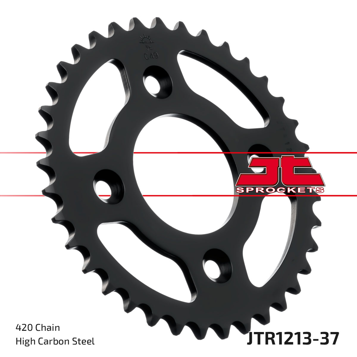 JT Rear Sprocket Honda CRF50F 04-23, XR50 00-04 (1213-37)