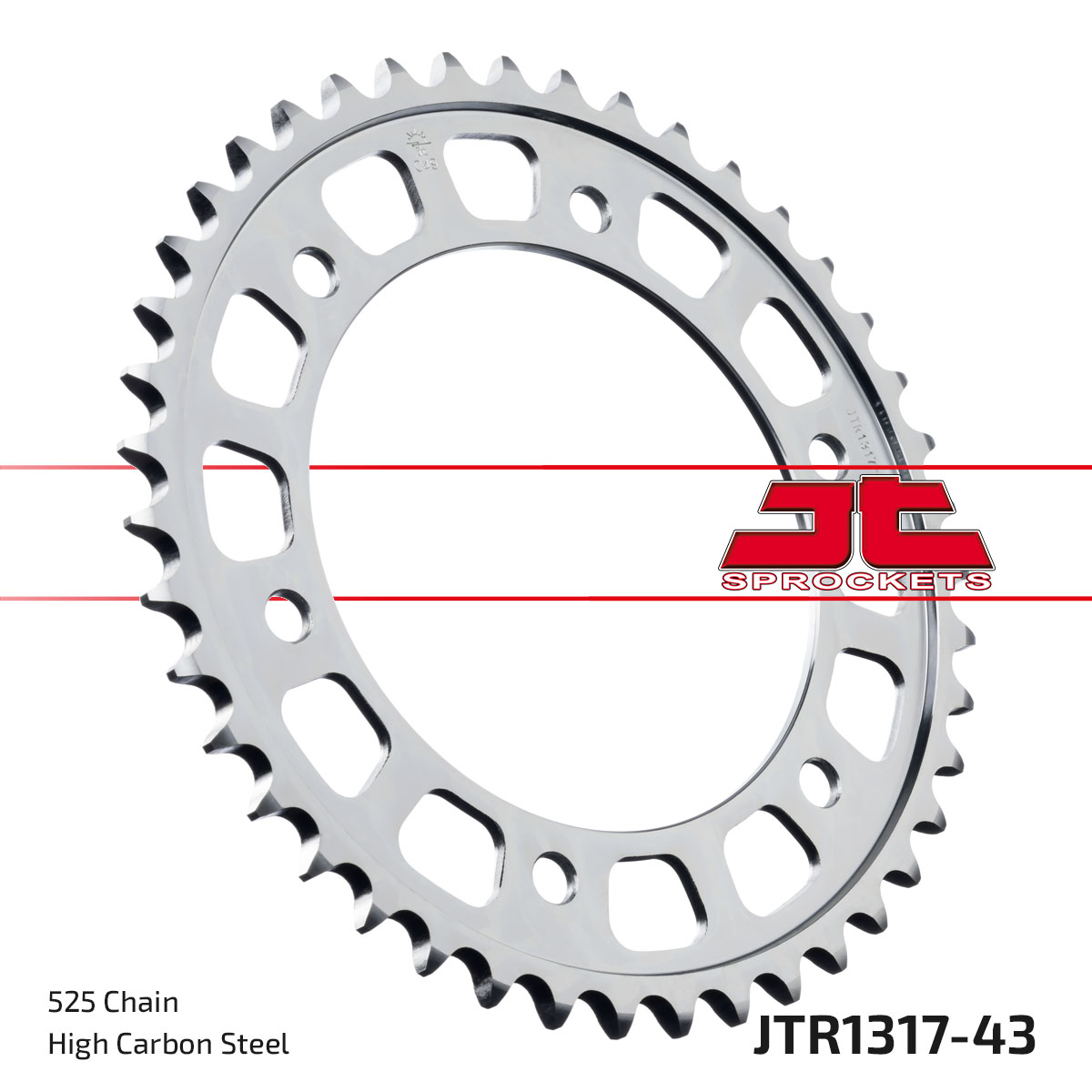 JT Rear Sprocket Honda CBR1000RR 22-23, CBR1000RA 17-19, CBR1000RR(SP1/2) 17-19 (1317-43)
