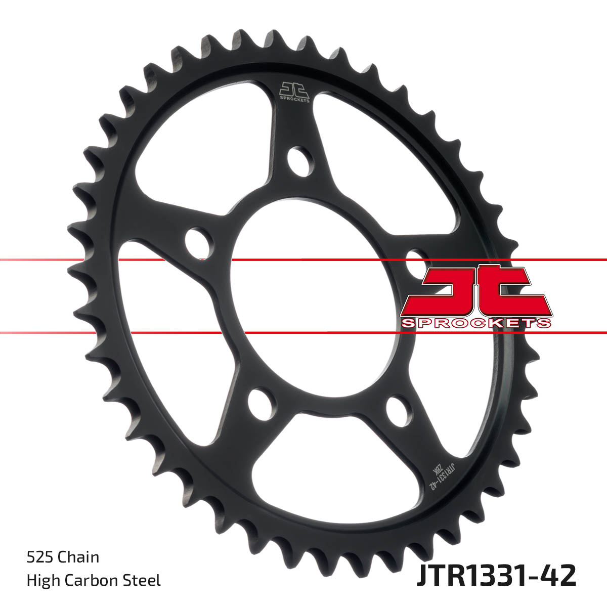 JT Rear Sprocket Honda CRF1000 Africa Twin 16-19, CRF1100 Africa Twin 20-22 (Black Zinc) (1331-42)