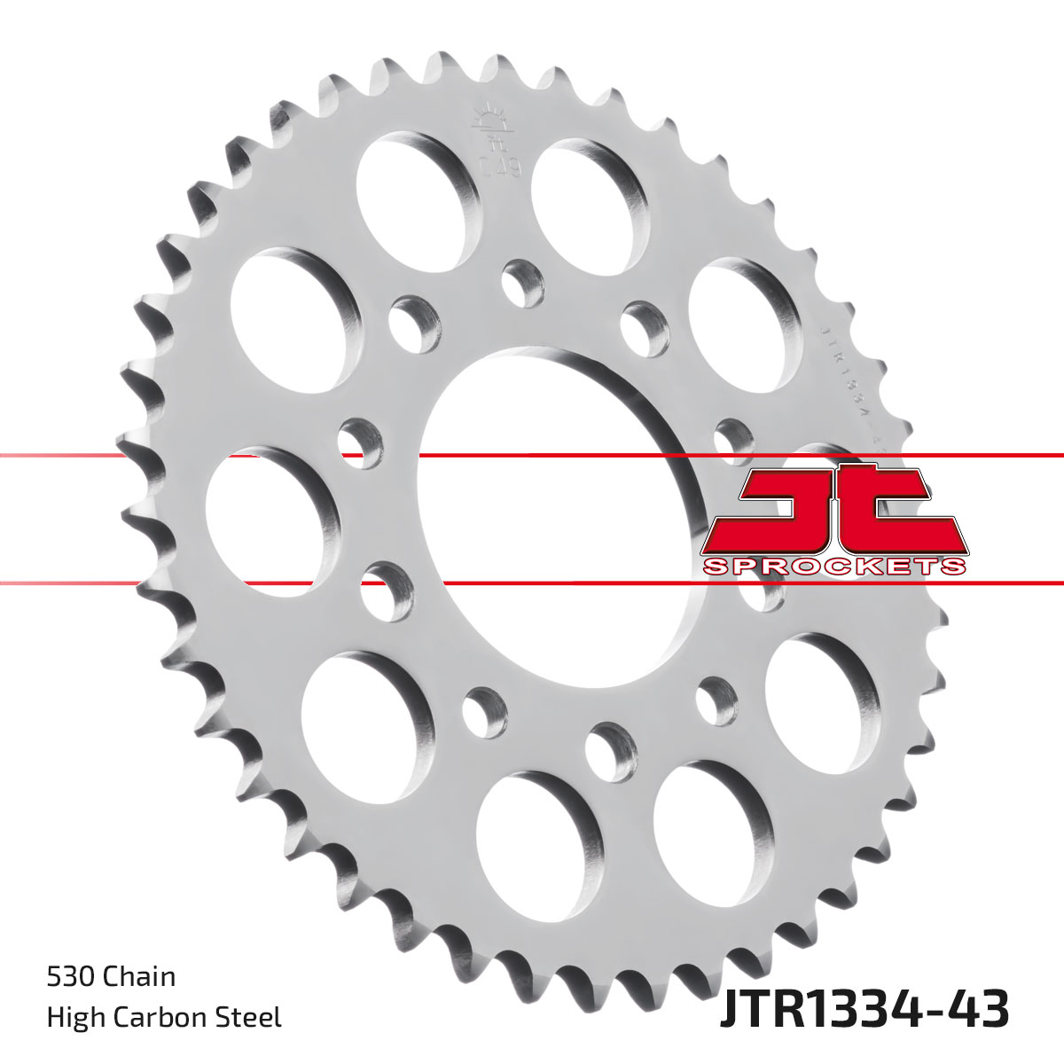 JT Rear Sprocket Honda VF500F 84-85, CBX550F 81-85, CBR600F 87-90, CBR1000F 87-88 (1334-43)