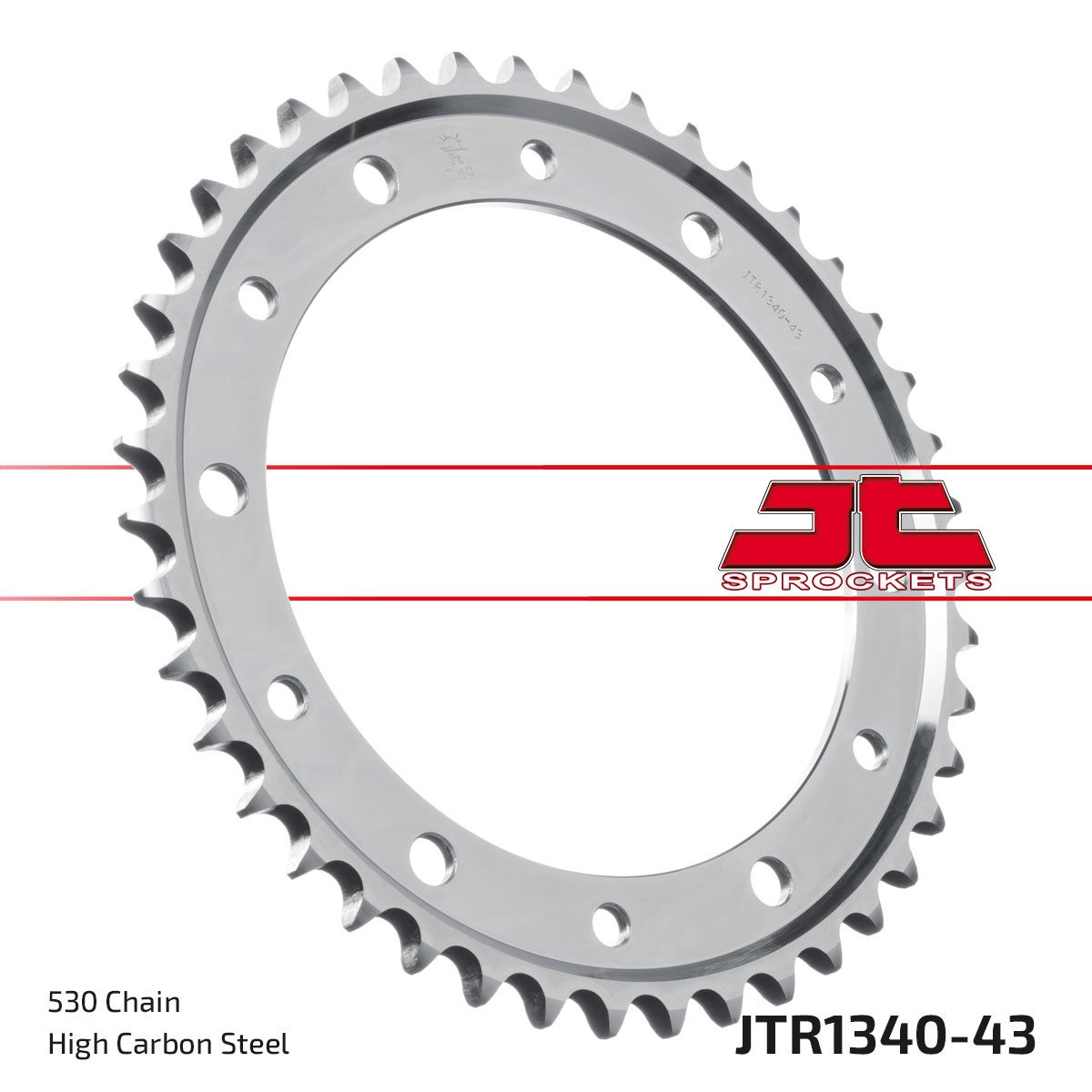 JT Rear Sprocket Honda VFR750F 90-98, VFR800F 98-13, VFR800X 11-14 (1340-43)
