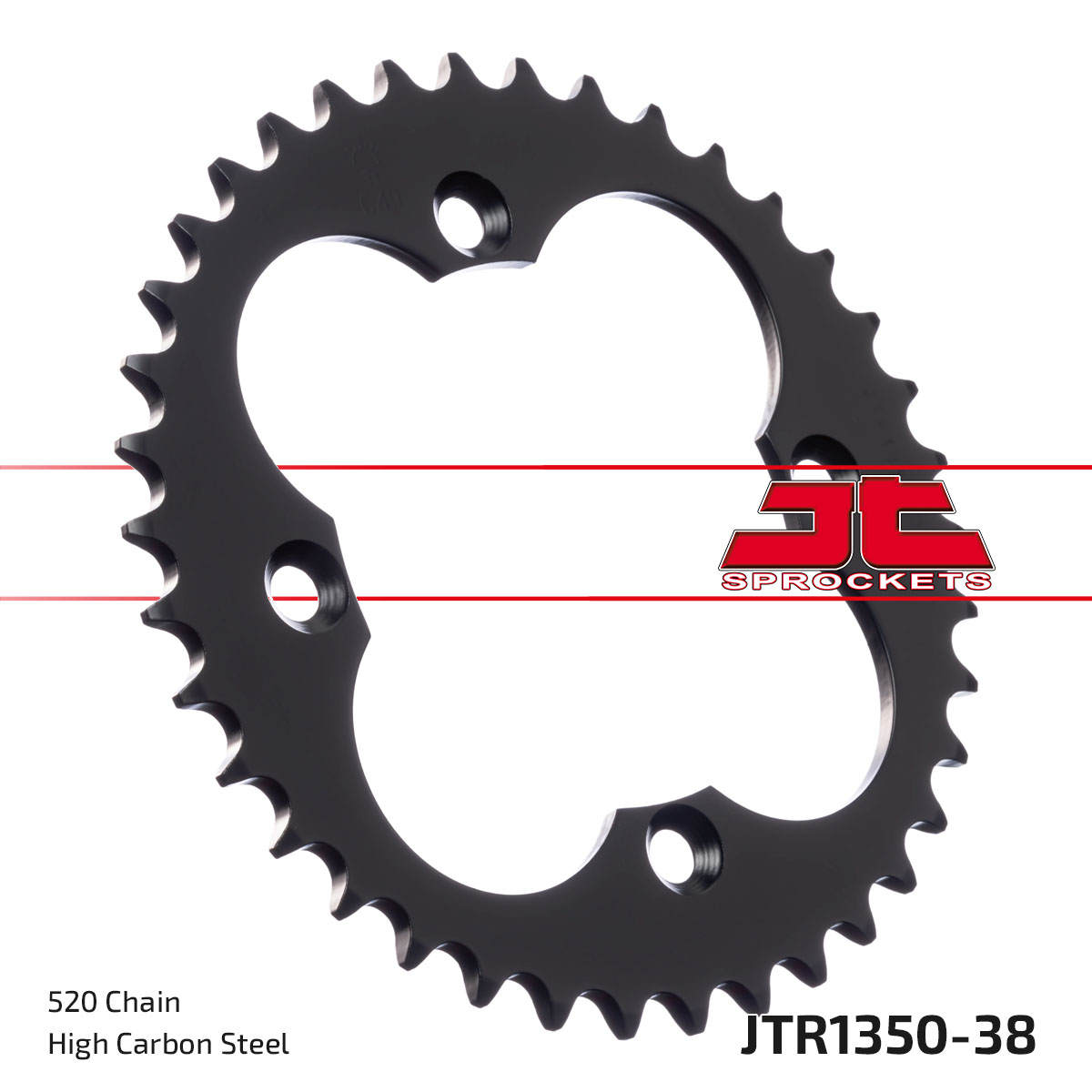JT Rear Sprocket Honda TRX250R 88-89, TRX250X/R 87-92, TRX300EX/X 93-09,TRX450R 04-14 (1350-38)