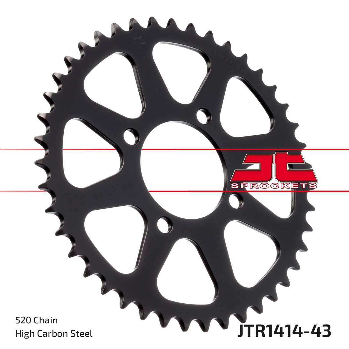 JT Rear Sprocket Kawasaki KSF250A Mojave 87-04, KEF300A/B Lakota 95-03 (1414-43)
