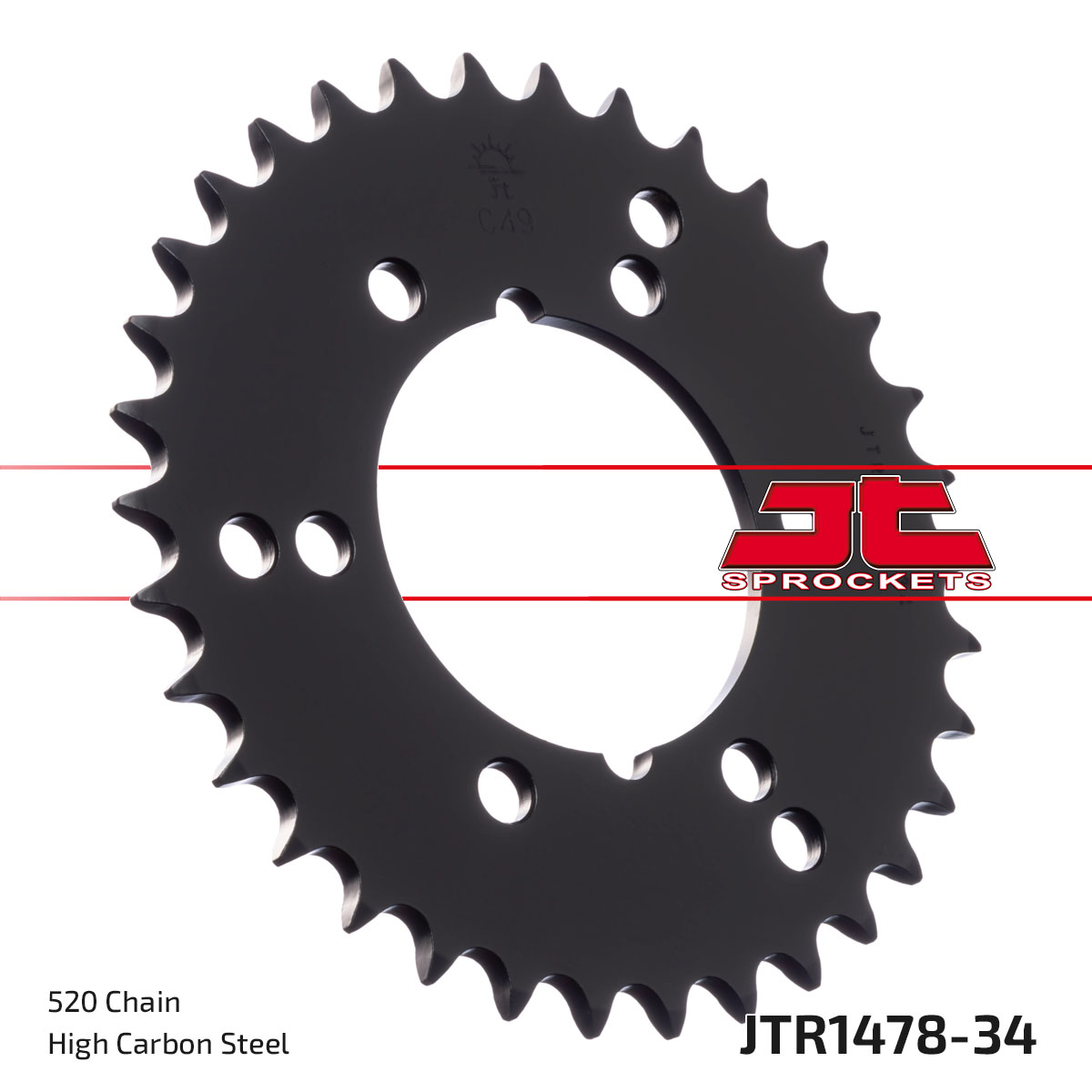JT Rear Sprocket Polaris 250 Trail Blazer 91-92, 250 Trail Boss 91-93, 400 Xplorer 4 x 4 95-99 (1478-34)