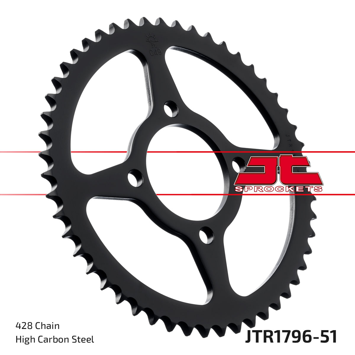JT Rear Sprocket Suzuki RV125 Van Van 03-16 (1796-51)