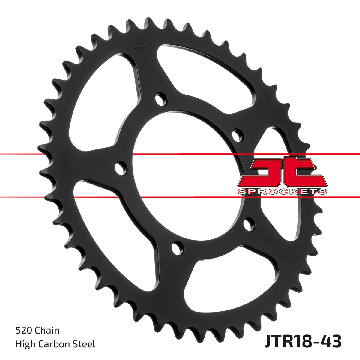 JT Rear Sprocket MUZ 660 Scorpion Tour 95-02, 660 Scorpion Traveller 95-02 (18-43)