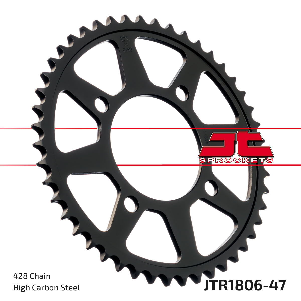 JT Rear Sprocket Suzuki RG125FU-N 92-94, RG125 FU-P Race Replica 93-96 (1806-47)