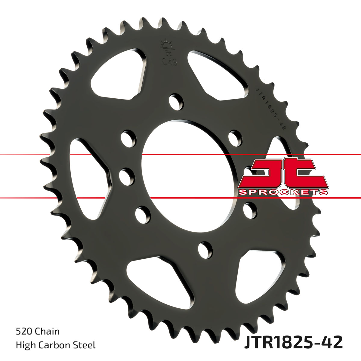 JT Rear Sprocket Suzuki LT500 Quadzilla 87, GSX-R750 92-95 (520 Conversion) (1825-42)