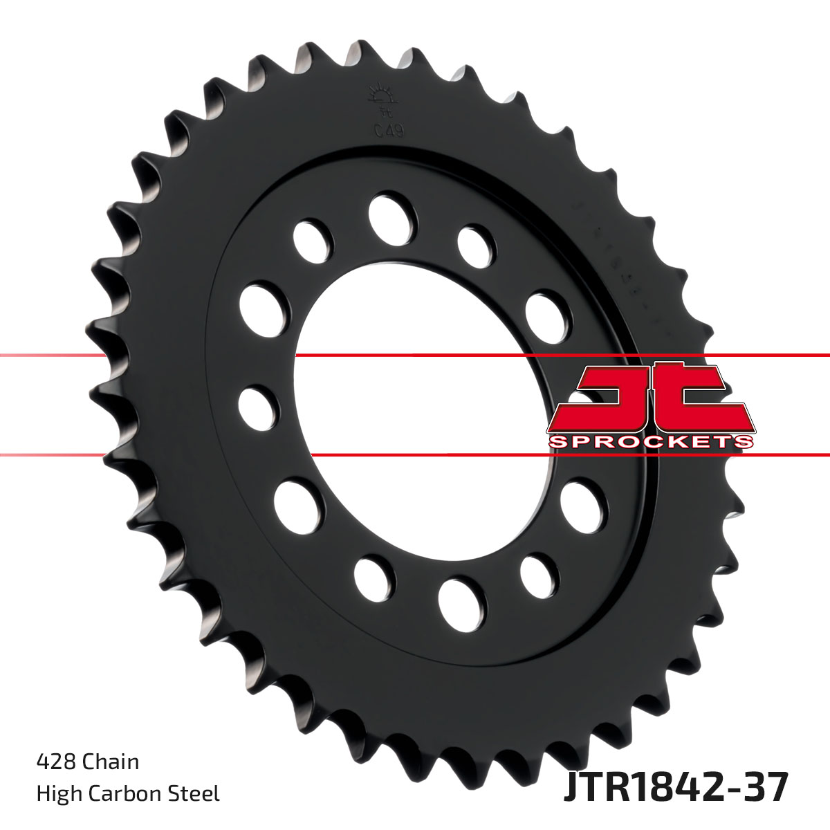 JT Rear Sprocket Yamaha DT125E 74, DT175 75-77 (1842-37)