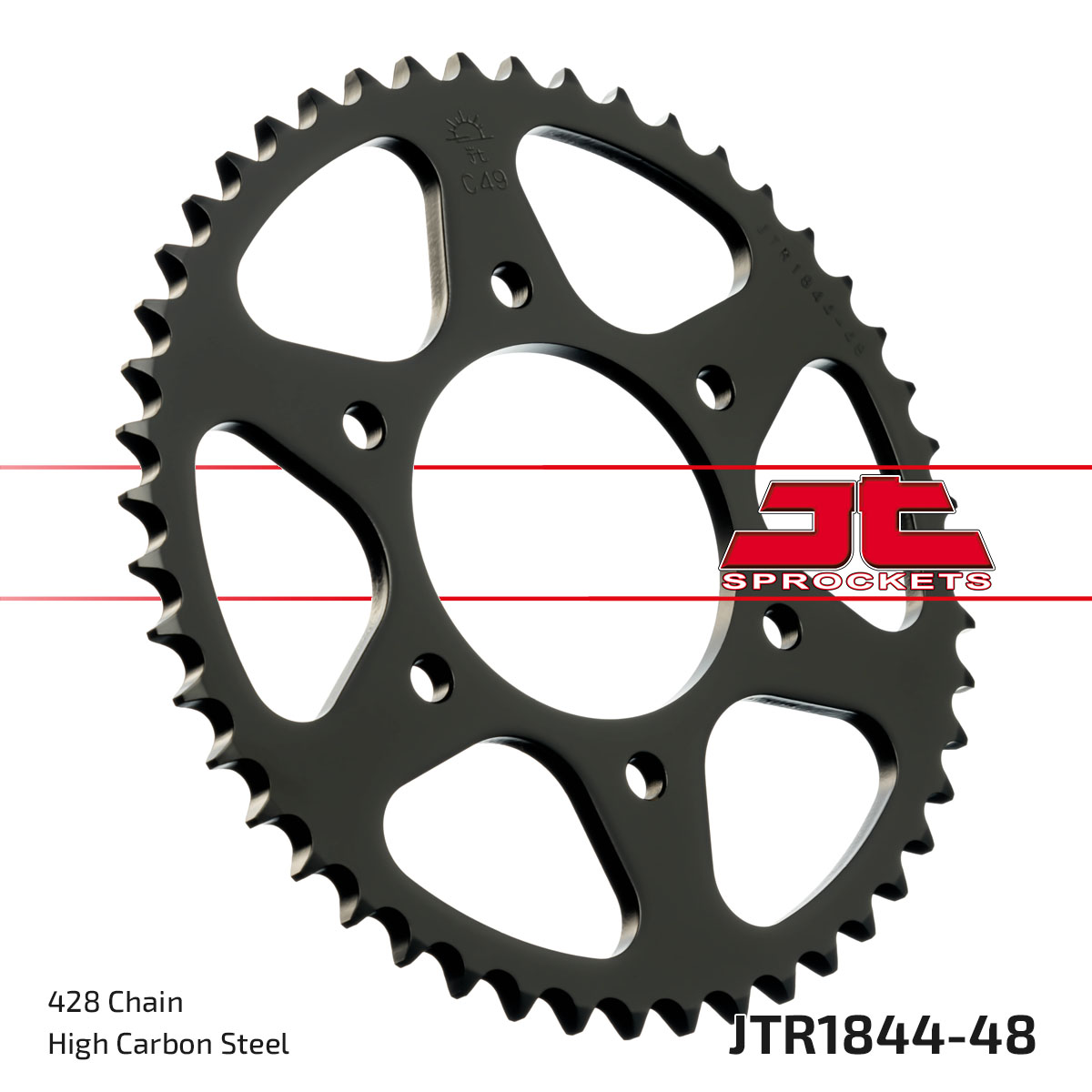 JT Rear Sprocket Yamaha MT125 15-19, YZF-R125 08-18 (1844-48)
