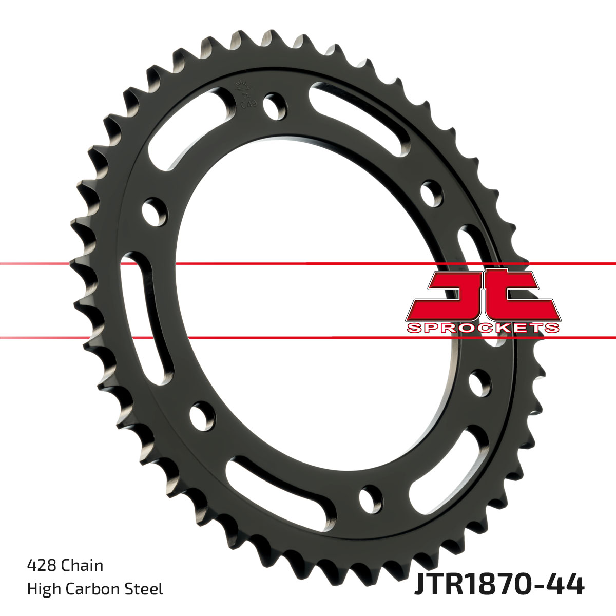 JT Rear Sprocket Yamaha YBR250 07-11 (1870-44)