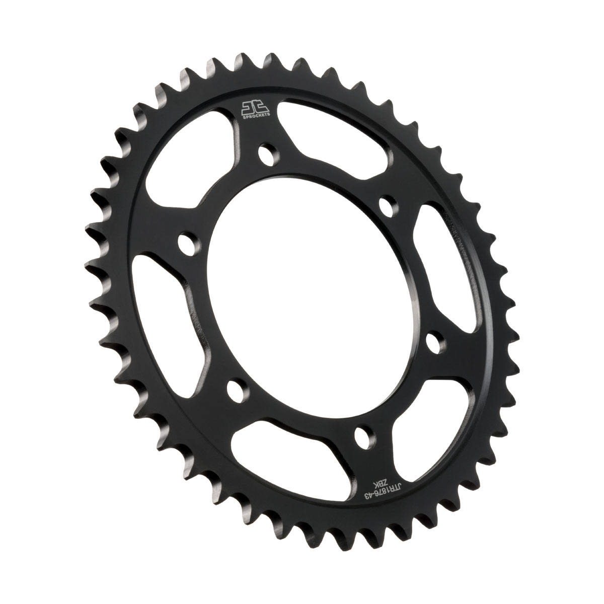 JT Rear Sprocket Suzuki GSX-R600 11-19, GSX-S750 17-22, Yamaha FZ-07 15-17, MT-07 14-22 (Black Zinc) (1876-43)