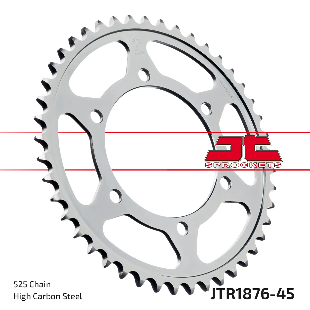 JT Rear Sprocket Suzuki GSXR-750 11-19, GSX-R1000 17-21, Yamaha YZF-R6 06-20 (1876-45)