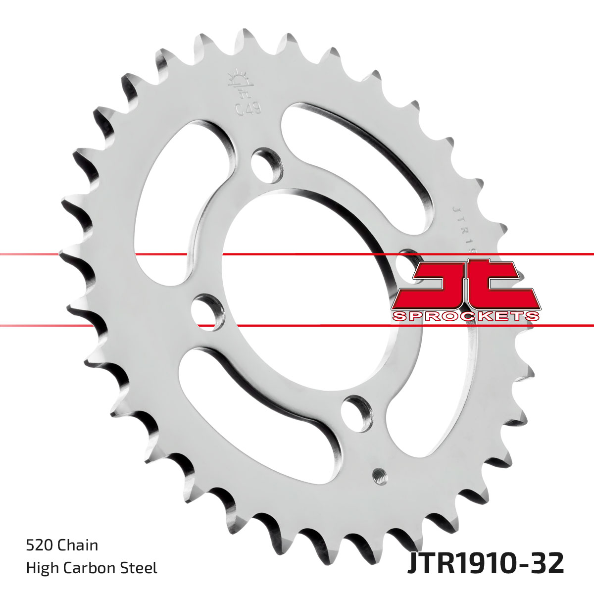JT Rear Sprocket Aeon 125 Cobra 00-02, 180 Corbra 00-4, Yamaha YFA1 Breeze/Grizzly 89-12 (1910-32)