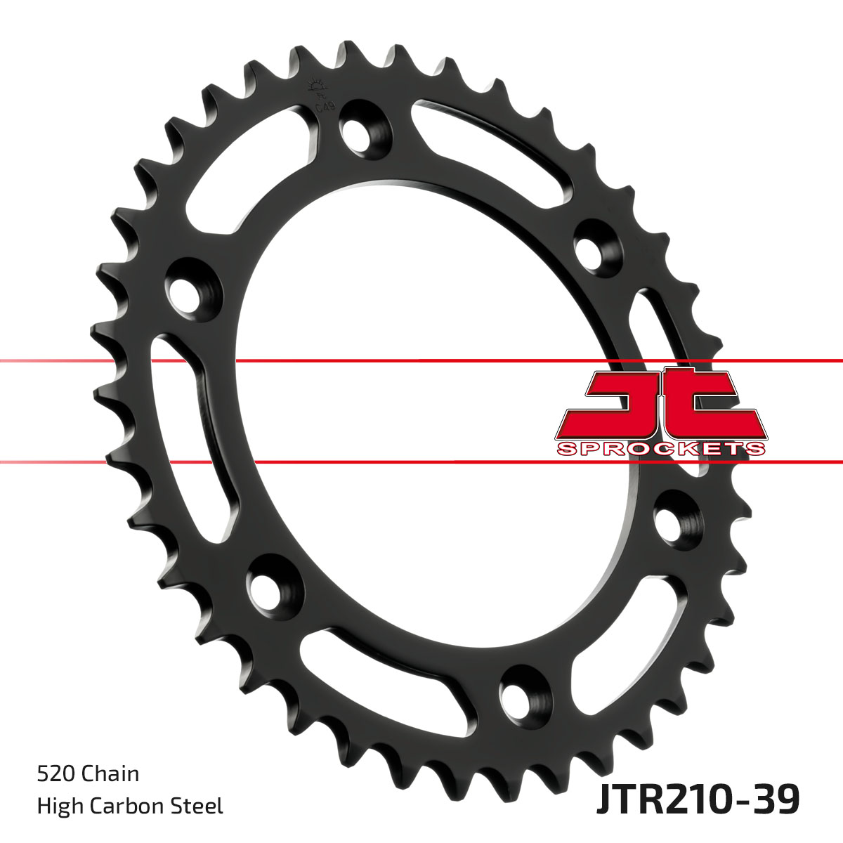 JT Rear Sprocket Honda CFR230L 08-09, XR250 Baja 96, XR250S 96 (210-39)