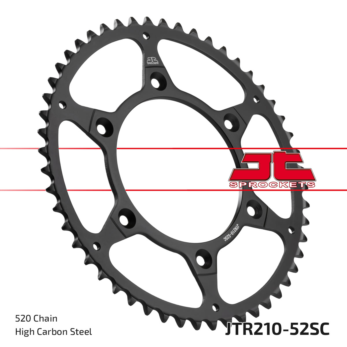 JT Rear Sprocket Honda CR125R 00-01, 04-07 (Self Cleaning) (210-52)