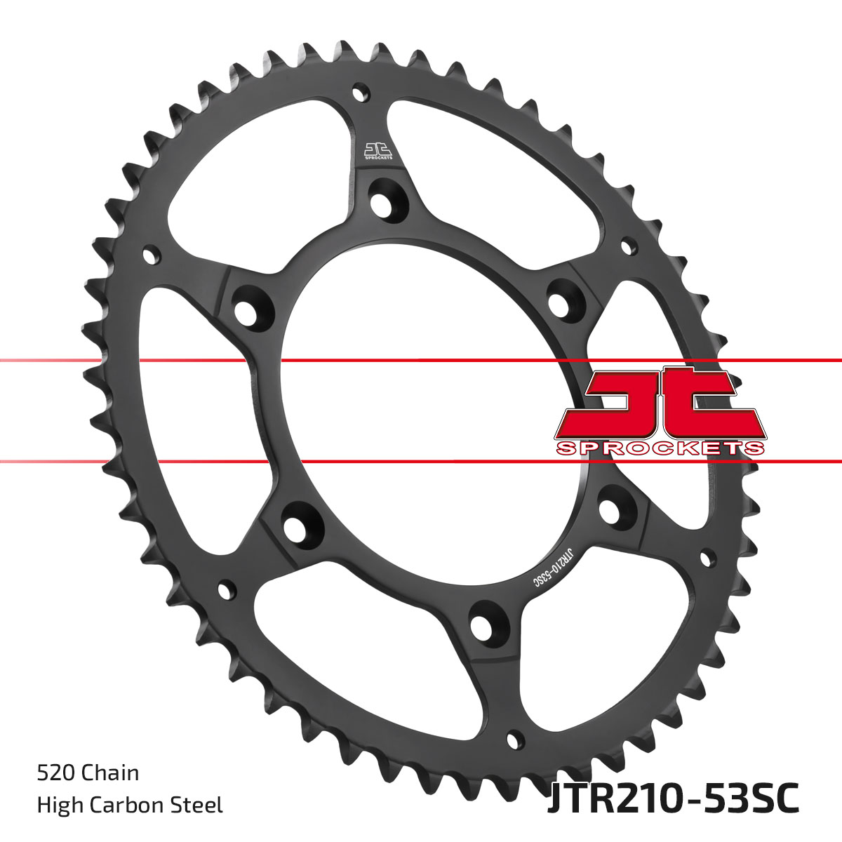 JT Rear Sprocket Honda CR250R 87, CR250R 90-91, CRF250X 04-17 (Self Cleaning) (210-53)