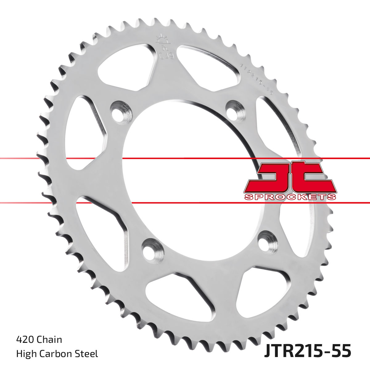 JT Rear Sprocket Honda CR80R2 96-02, CR85RB 05-07 (215-55)