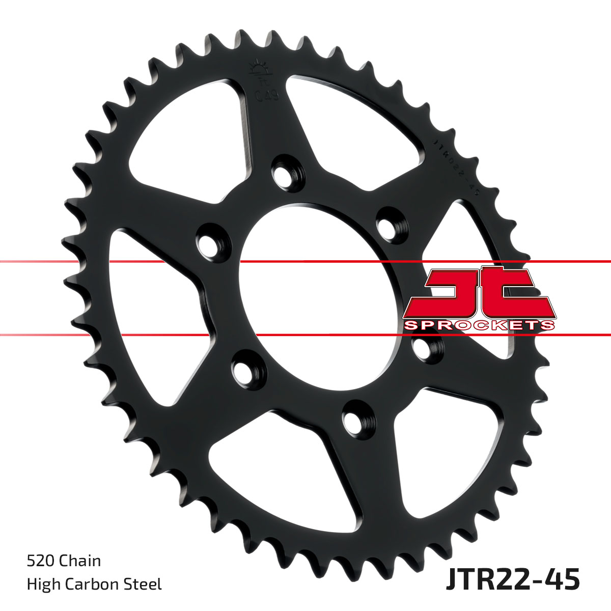 JT Rear Sprocket Aprilia 125 MX 04-07, 125 SX 08-12 (22-45)