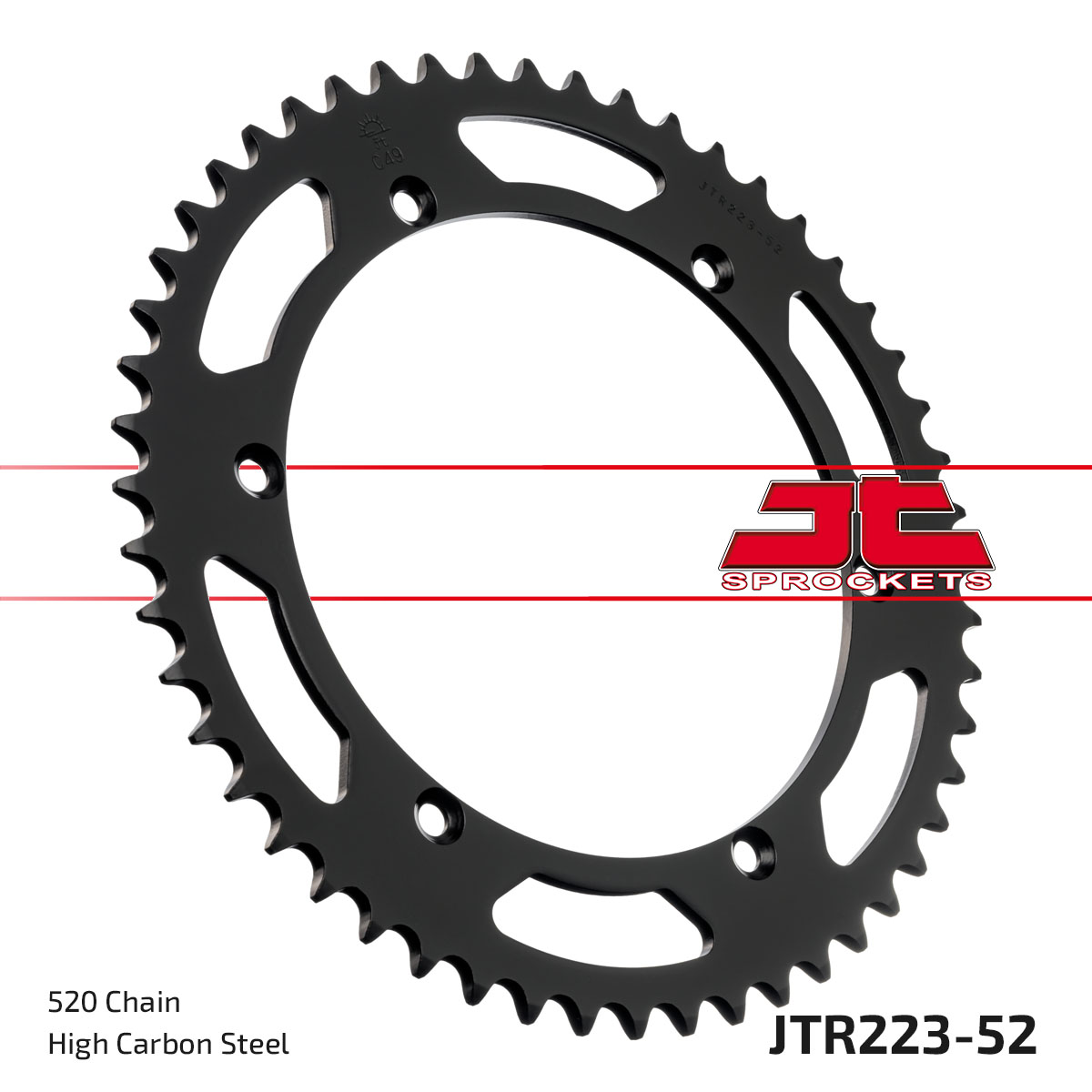 JT Rear Sprocket Husqvarna 125 CR 84-87, 125 WR Enduro 85-87, 430 CR 84-89, 500 CR 84-88 (223-52)