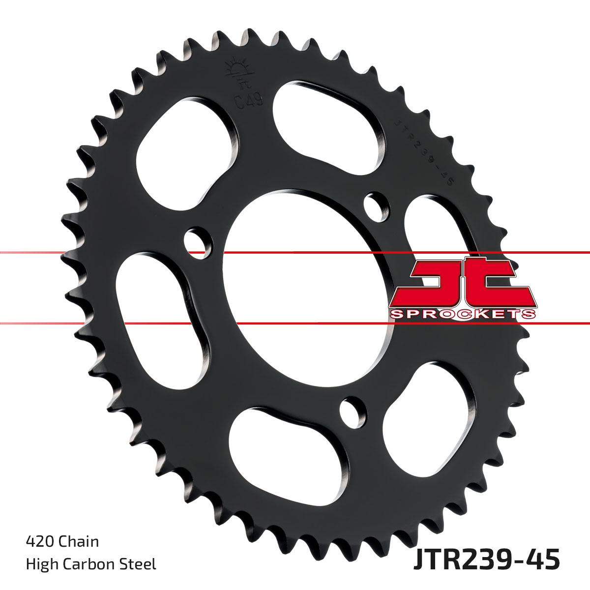 JT Rear Sprocket Honda MB50 80-82, MBX50 84-86, MT50 80-81, (239-45)