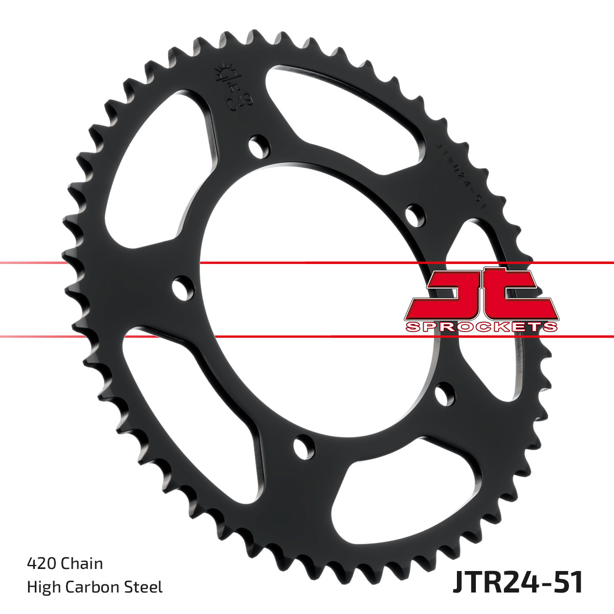JT Rear Sprocket Aprilia 50 MX SM 03-06, 50 RX 98-05 (24-51)