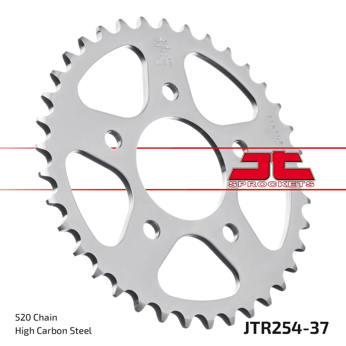 JT Rear Sprocket Honda CBF250 04-06 (254-37)