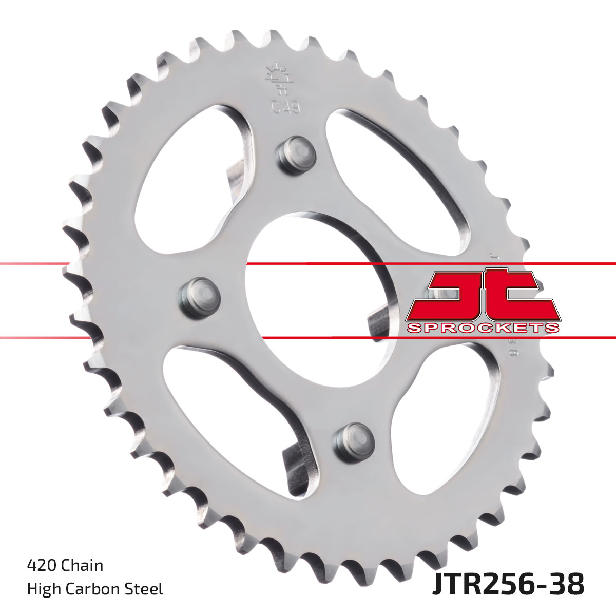 JT Rear Sprocket Honda C50 70-75, CF50 Chaly 79-86, ST50 90, ST70 78 (256-38)