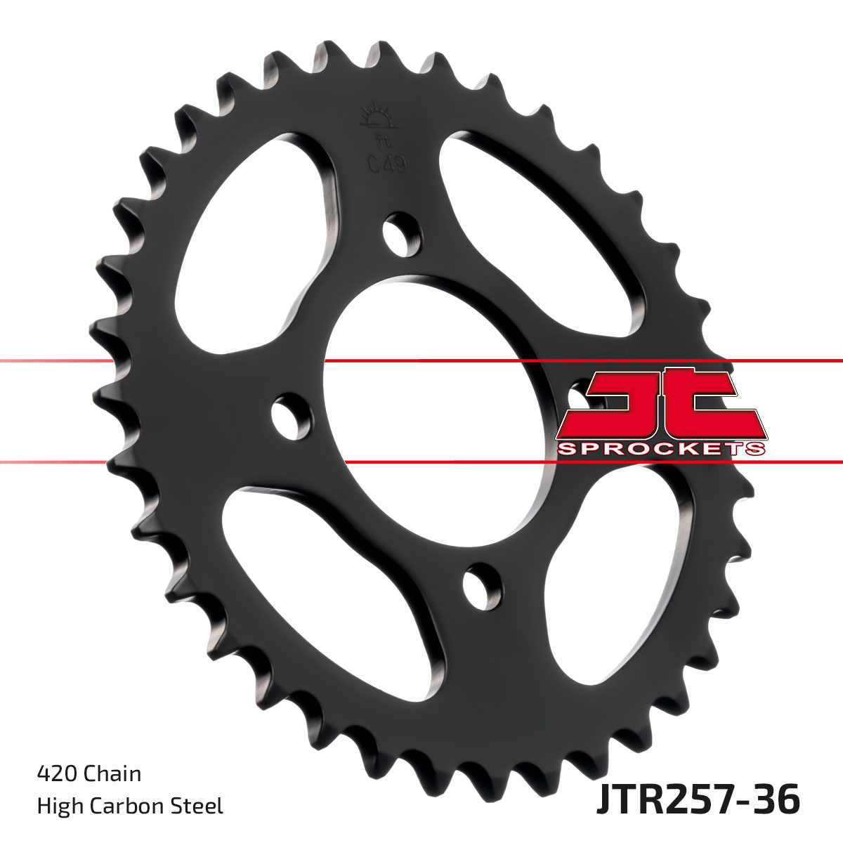 JT Rear Sprocket Honda C70 80-82, C70 Cub 83-86, (257-36)