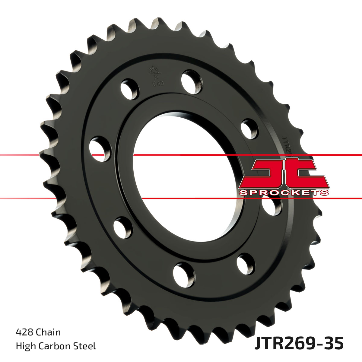 JT Rear Sprocket Honda EZ90 Cub 93-96, H100A 82-83, CM200T 81-84 (269-35)