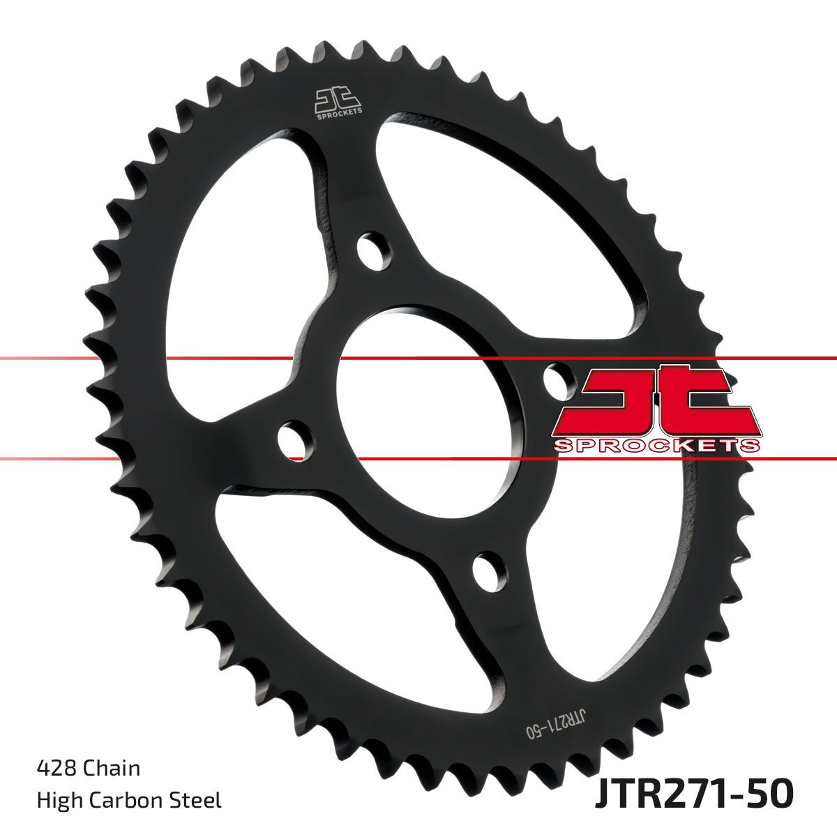 JT Rear Sprocket Honda CLR125 98-03, NX125 Transcity 89-98 (Dished Sprocket) (271-50)