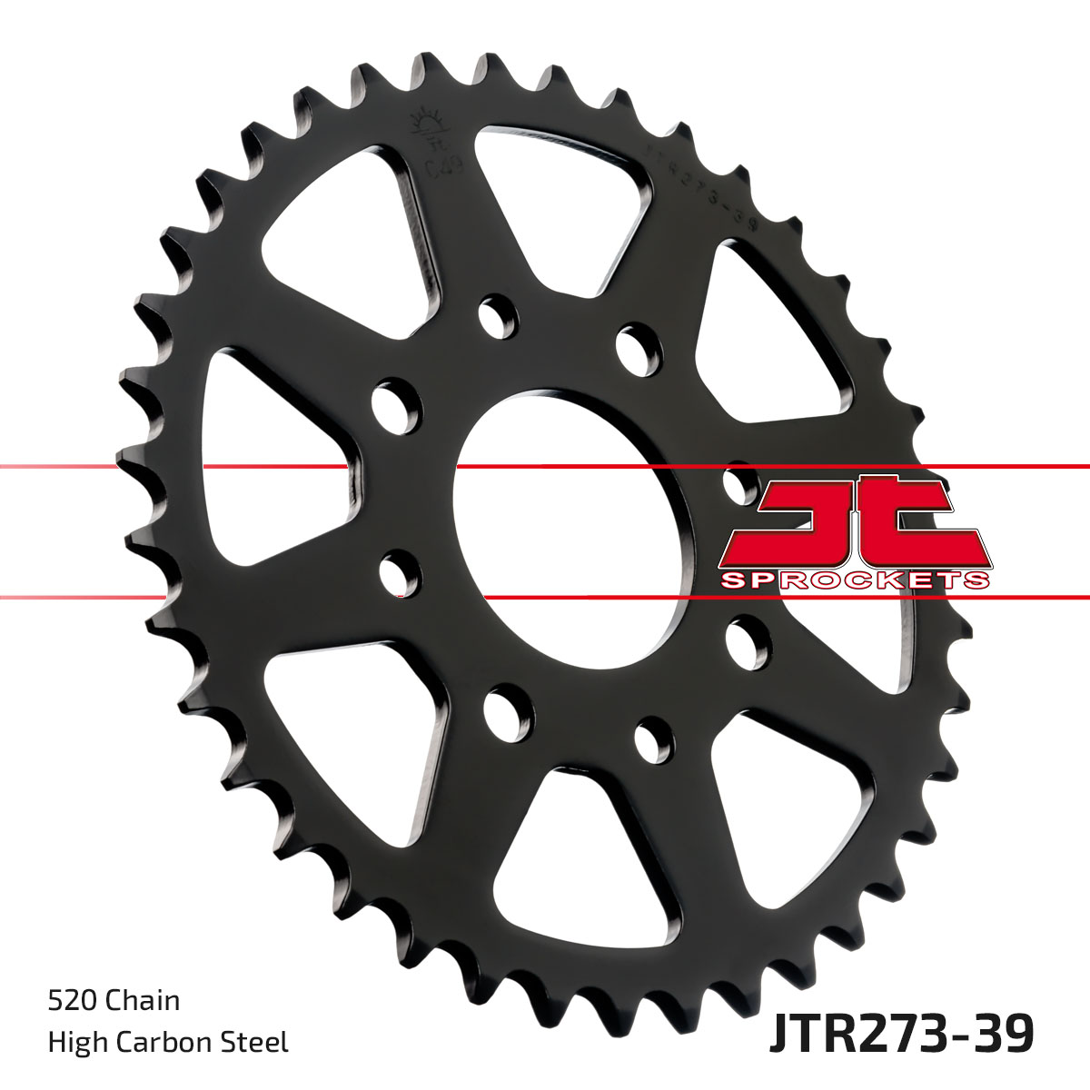 JT Rear Sprocket Honda CA125 Rebel 95-01, CMX250 Rebel 00 (273-39)