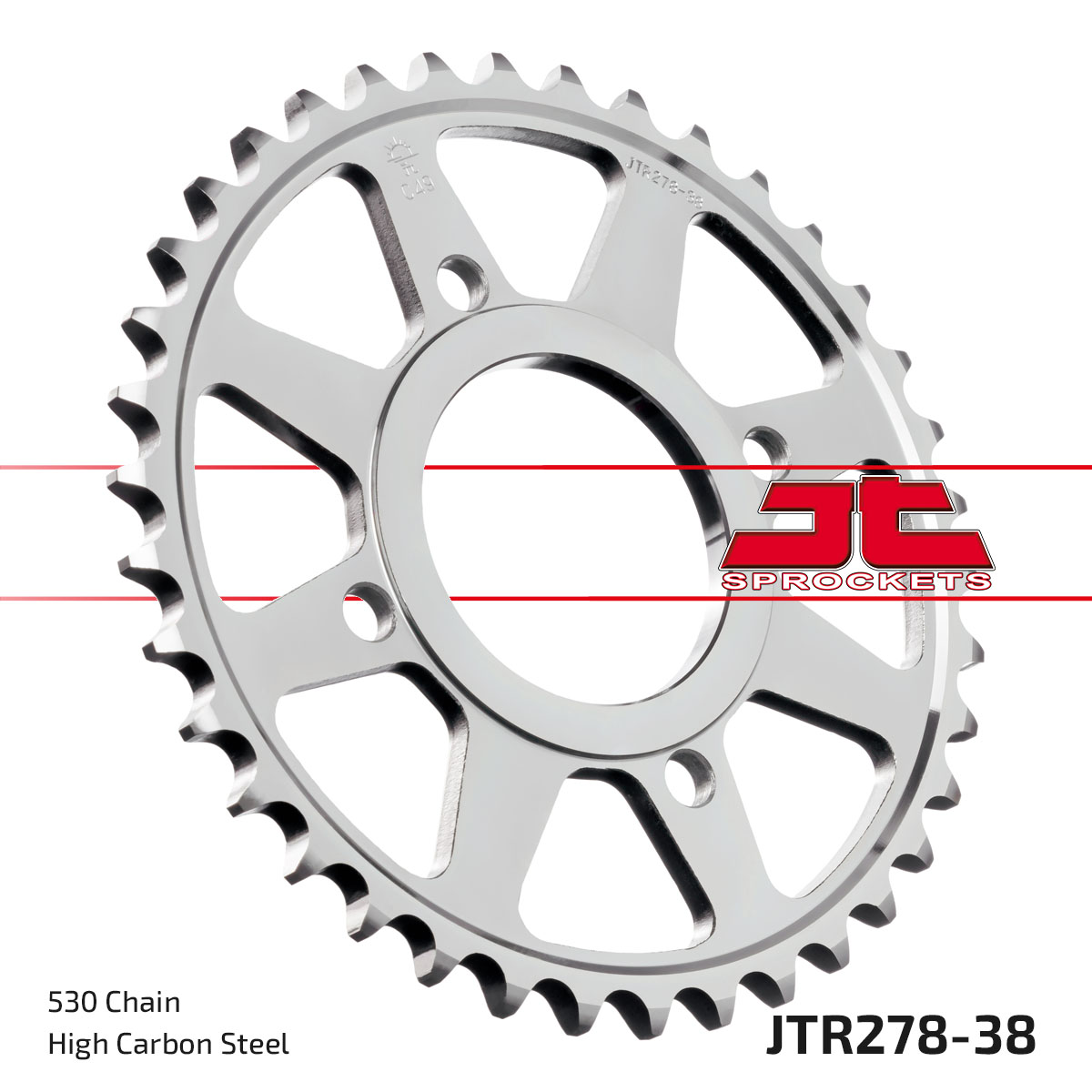 JT Rear Sprocket Honda CB250K 75, CB250 G5 75-77, CB400/4 75-79 (278-38)
