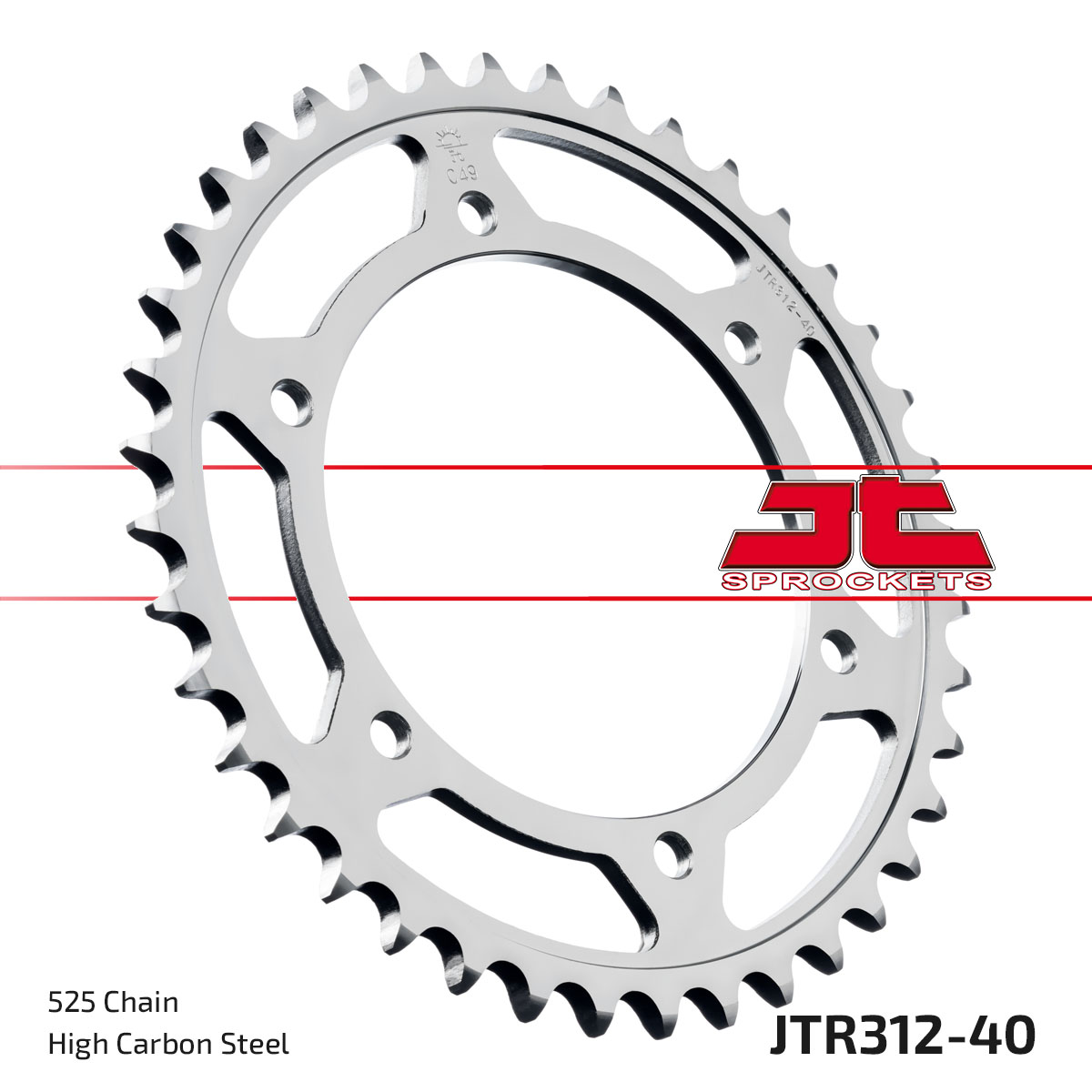 JT Rear Sprocket Honda VFR400R3 90-93, RVF750R 94-98, VFR750R 88-92 (312-40)