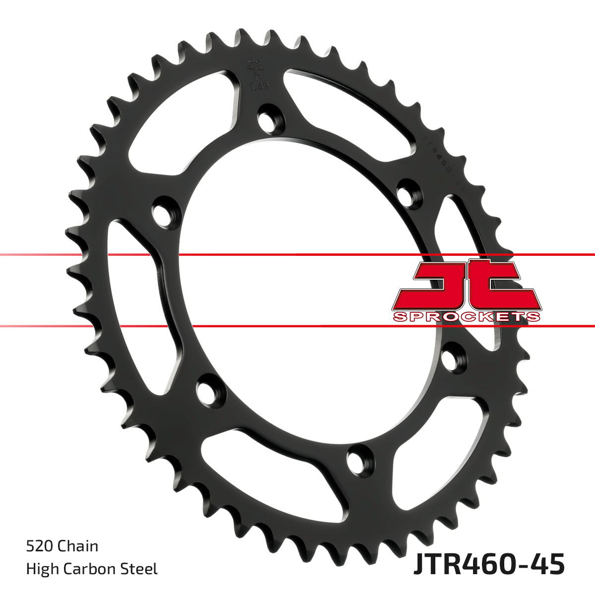 JT Rear Sprocket Kawasaki KDX200SR 89-91, (460-45)