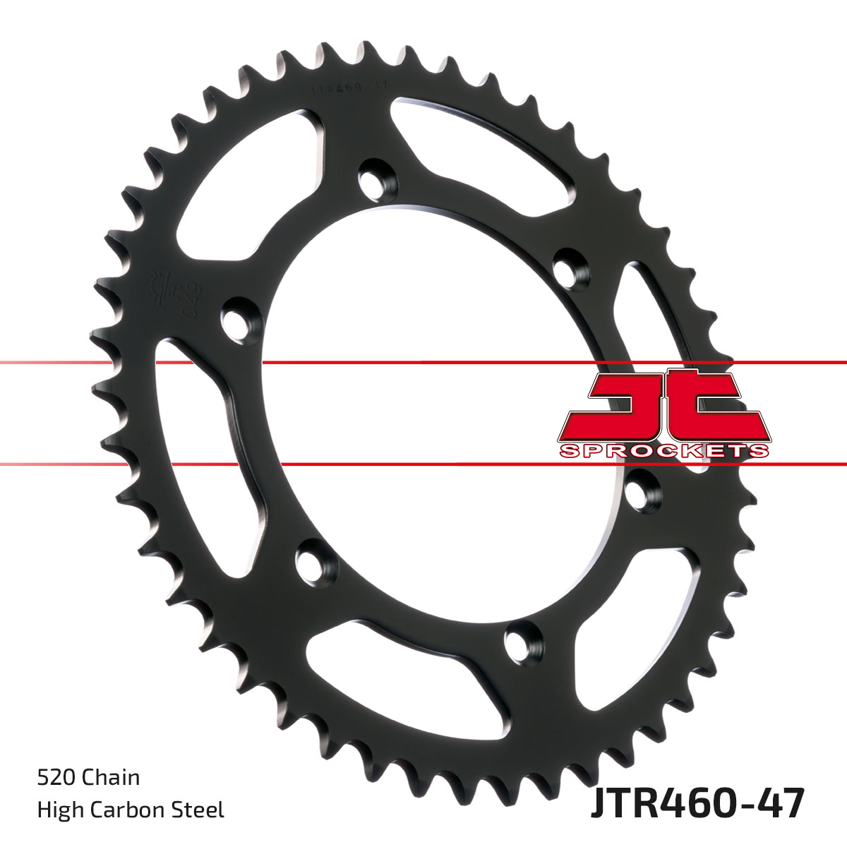 JT Rear Sprocket Kawasaki KX125 85-89, 99, KDX200 89-06, KX250 87-89, KX500 87-04 (460-47)