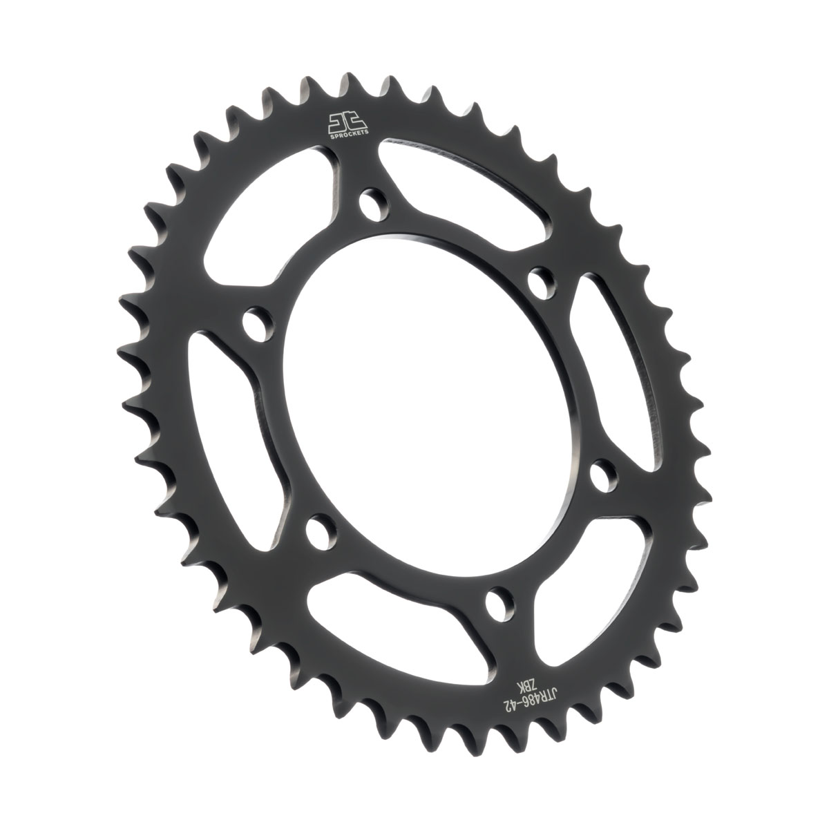 JT Rear Sprocket Kawasaki EX300 Ninja 13-17, Z300(ER300) 15-18, ER500 97-06, GPZ500S 87-93 (Black Zinc) (486-42)