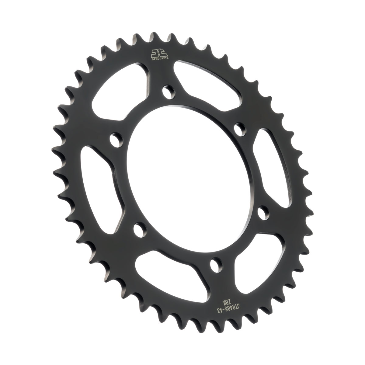 JT Rear Sprocket Kawasaki EX250 Ninja 08-12, Yamaha MT-03 16-22, YZF-R3 15-22 (Black Zinc) (486-43)