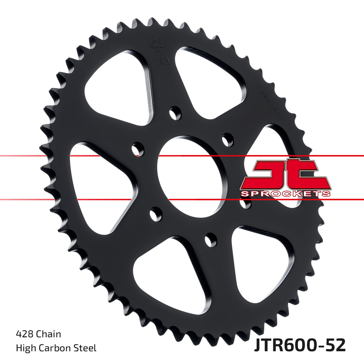 JT Rear Sprocket Gilera 125RRT 87, 125 RTX 85-88, 125RX Arizona 86-88 (600-52)