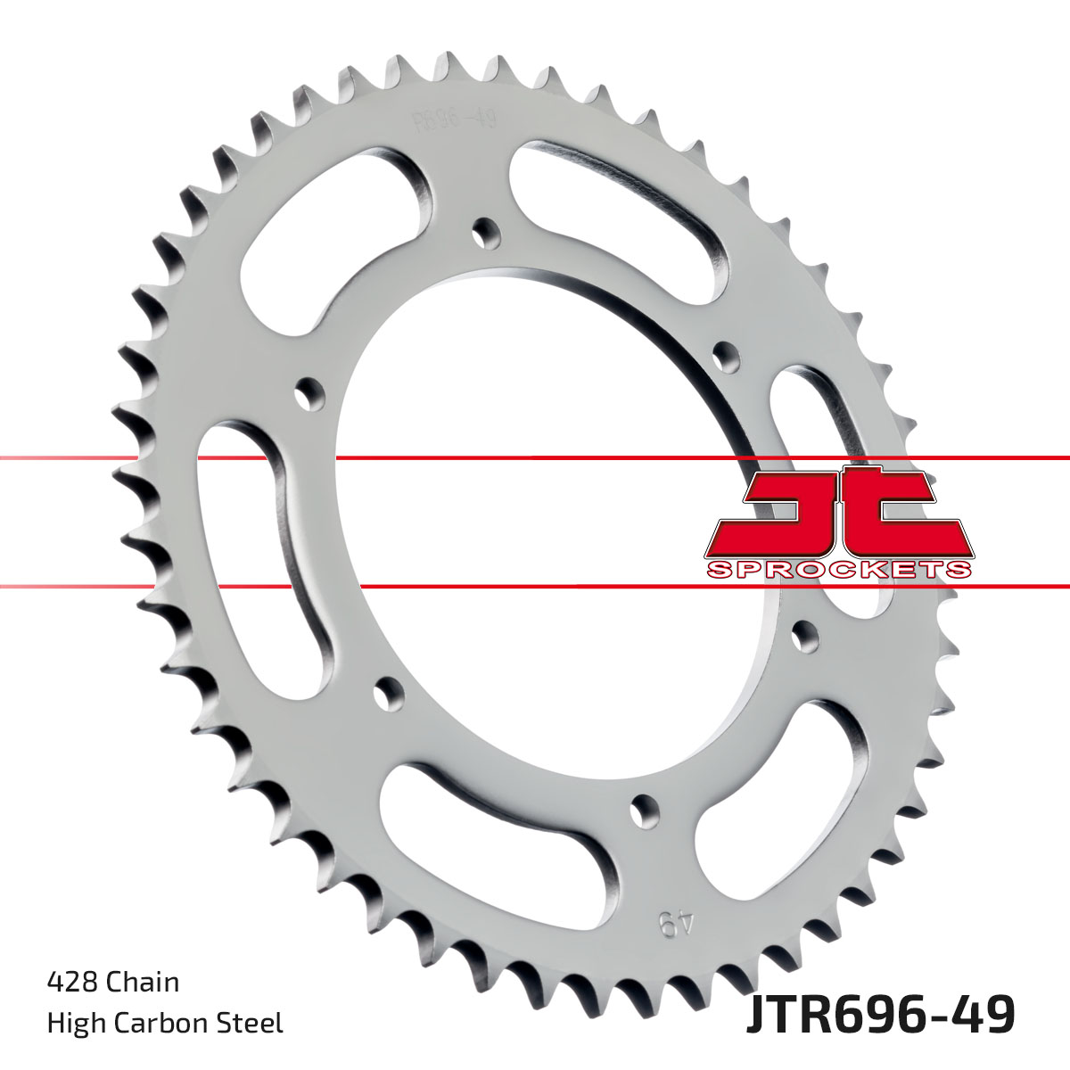 JT Rear Sprocket Aprilia 75 W4 92-96, Cagiva 50 Super City 92-96, 50 Mito 99 (696-49)
