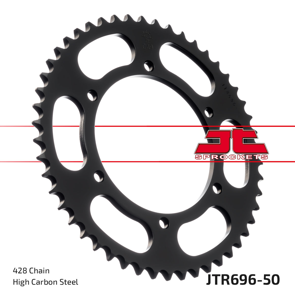 JT Rear Sprocket Cagiva 50 W4 Trail 92-94, 80 W4 Trail 92-96 (696-50)