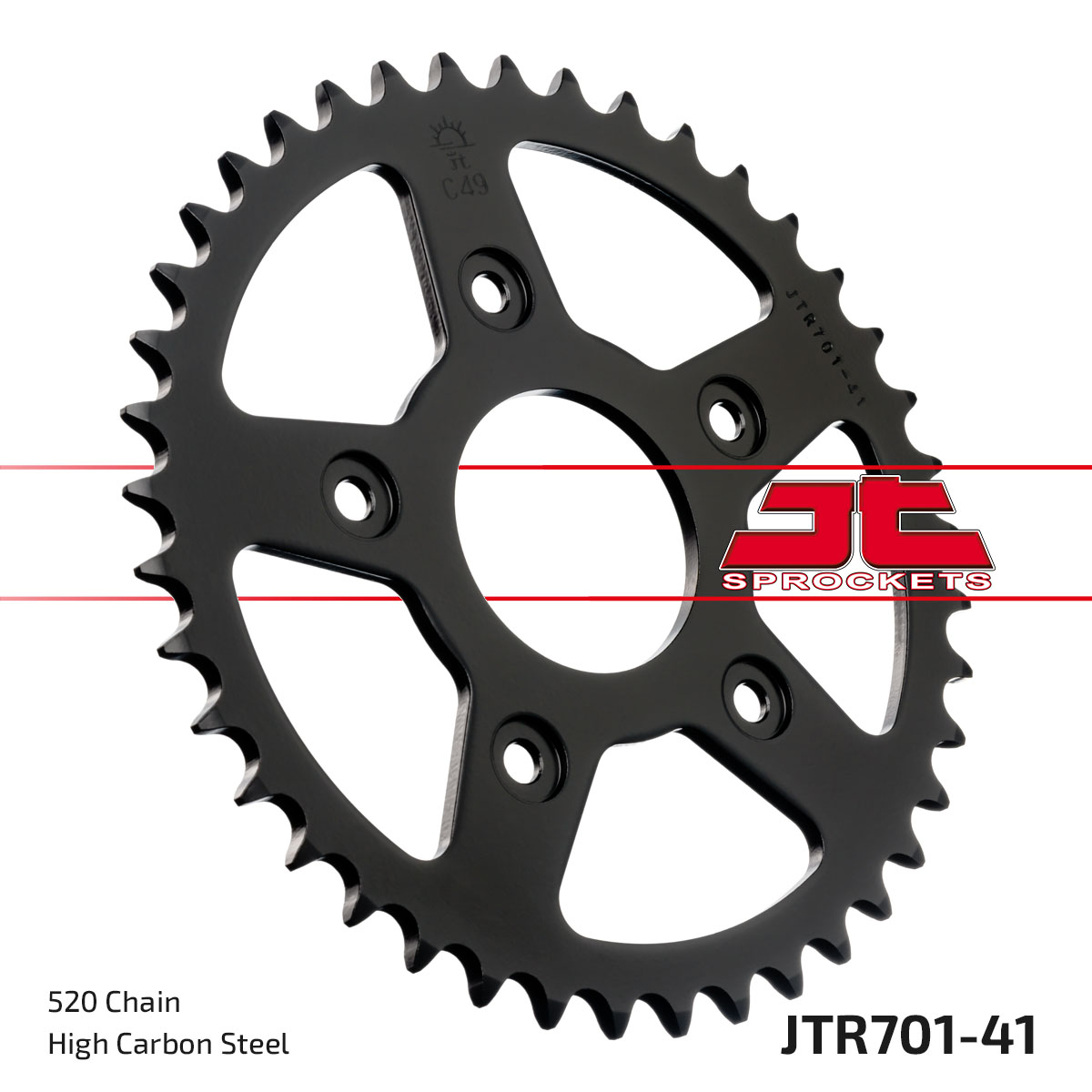 JT Rear Sprocket Aprilia 125 RS Extrema 93-03, Cagiva 125 Mito EV 92-99 (701-41)