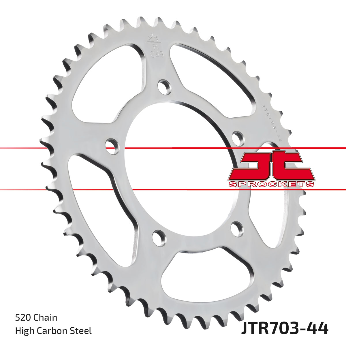 JT Rear Sprocket Aprilia 650 Pegeso Strada 05-09, 650 Pegeso Trail 07-09 (703-44)