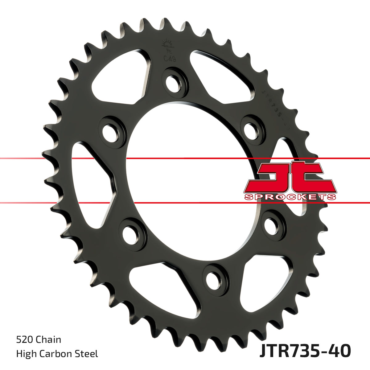 JT Rear Sprocket Ducati 750 Sport 02, 750SS 99-02, 900SS 98-02, 907 Paso Sports 90-93 (735-40)