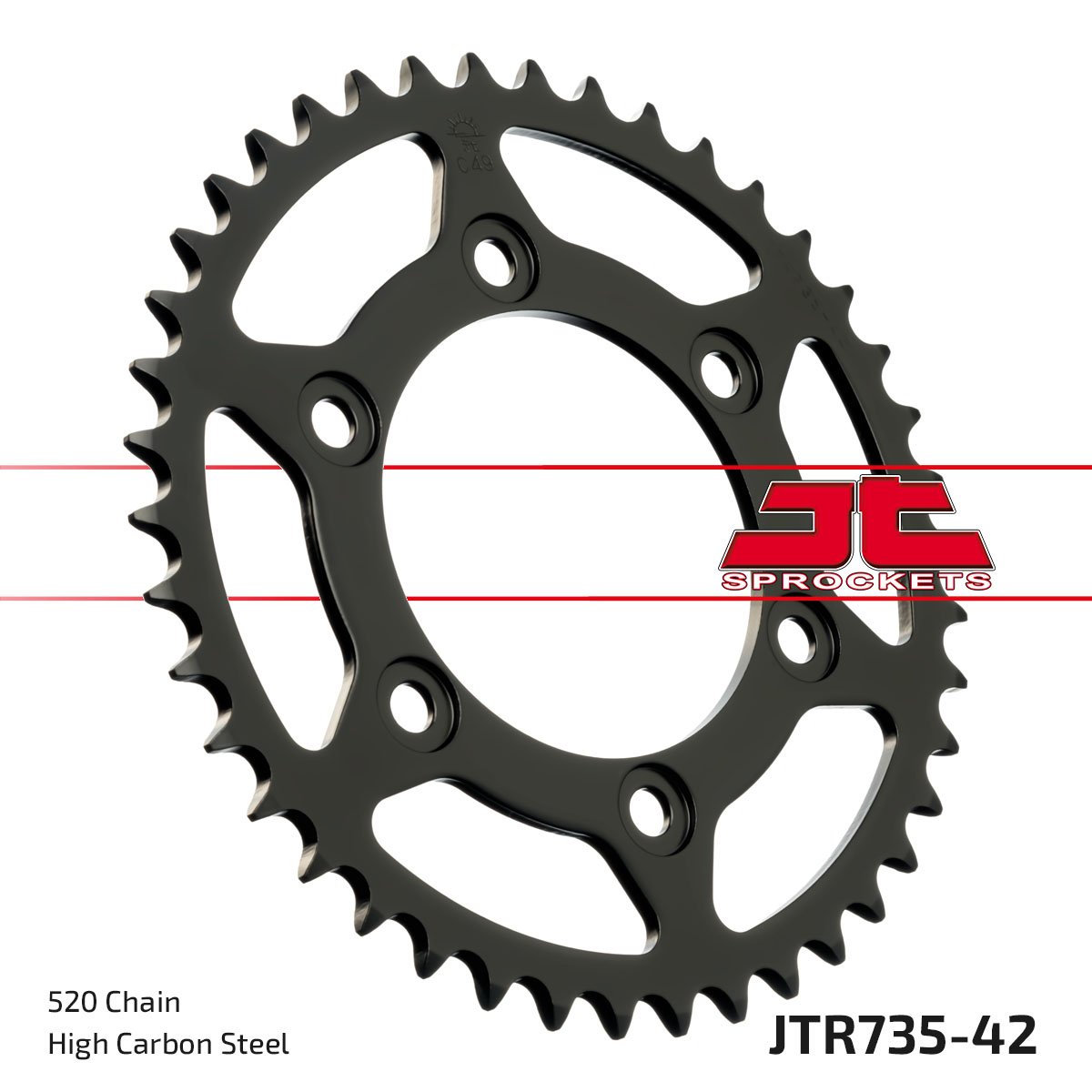 JT Rear Sprocket Ducati 695 Monster 07-08, 800 Monster i.e 03-04, 800 Monster Dark 03 (735-42)