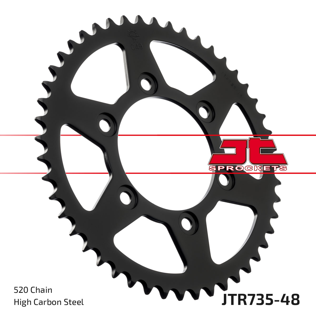 JT Rear Sprocket Ducati 620 Monster i.e 04-06, 620 S Monster i.e 04-06, 620 Multistrada 05-06 (735-48)